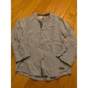L.O.G.G., little kid's light blue button down long sleeve shirt size 4T